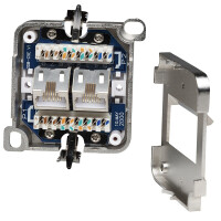 Intellinet Cat5e Aufputzdose, 2-Port, FTP, Weiß, 2...