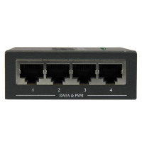 StarTech.com 4 Port Gigabit midspan - PoE+ Injektor - 802.3at/af, Netzwerksender, 100 m, 2000 Mbit/s, Voll, 50000 h, 10/100/1000Base-T(X)