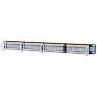 Intellinet 24-Port Cat6 Patchpanel, UTP, 1 HE, IEEE 802.3, IEEE 802.3ab, IEEE 802.3u, Schnelles Ethernet, Gigabit Ethernet, RJ-45, U/UTP (UTP), Schwarz, Rackeinbau