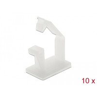 Delock Kabelhalter mit Verschlussclip selbstklebend natur...