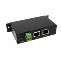 Exsys EX-6007POE, Gigabit Ethernet, 10,100,1000 Mbit/s, IEEE 802.3af, Schwarz, 48 V, 300 g