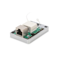 DIGITUS Cat 6 Aufputzdose, 1-fach, Grau, RJ-45, LSA,...
