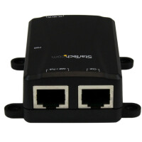 StarTech.com 1 Port Gigabit Midspan - PoE+ Injektor - 802.3at und 802.3af, Gigabit Ethernet, 10,100,1000 Mbit/s, IEEE 802.3, IEEE 802.3ab, IEEE 802.3af, IEEE 802.3at, IEEE 802.3u, Voll, Cat5, Schwarz