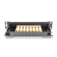 DIGITUS CAT 6, Klasse E Patch Panel, geschirmt, schwarz