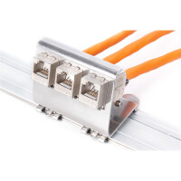 DIGITUS Hutschienenadapter für 3x Keystone Modul