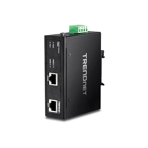 TRENDnet TI-IG30, Gigabit Ethernet, 10,100,1000 Mbit/s, IEEE 802.3, IEEE 802.3ab, IEEE 802.3af, IEEE 802.3at, IEEE 802.3u, Voll, Halb, Schwarz, Überlastschutz