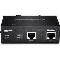 TRENDnet TI-IG30, Gigabit Ethernet, 10,100,1000 Mbit/s, IEEE 802.3, IEEE 802.3ab, IEEE 802.3af, IEEE 802.3at, IEEE 802.3u, Voll, Halb, Schwarz, Überlastschutz