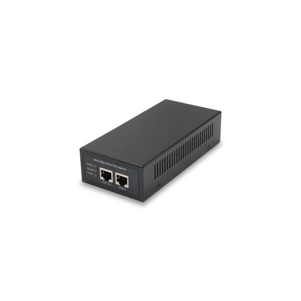LevelOne Gigabit PoE Injector, 802.3af/at/bt, 90W, Schnelles Ethernet, Gigabit Ethernet, 10,100,1000 Mbit/s, IEEE 802.3ab, IEEE 802.3af, IEEE 802.3at, IEEE 802.3bt, IEEE 802.3u, Schwarz, 56 V, 90 W