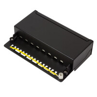 LogiLink NP0018B, 10 Gigabit Ethernet, 10000 Mbit/s, Cat6a, S/UTP (STP), Schwarz, Stahl