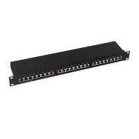 LogiLink NP0055, Cat6, S/UTP (STP), Schwarz, Stahl, RoHS,...