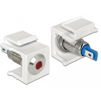 Delock 86433, Keystone LED, Blau, Rot, Edelstahl,...