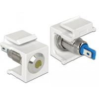 Delock 86436, Keystone LED, Blau, Edelstahl, Weiß,...