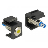 Delock 86462, Keystone LED, Schwarz, Blau, Edelstahl, Gelb, 6 DC, 3 A, 16,3 mm, 27,3 mm