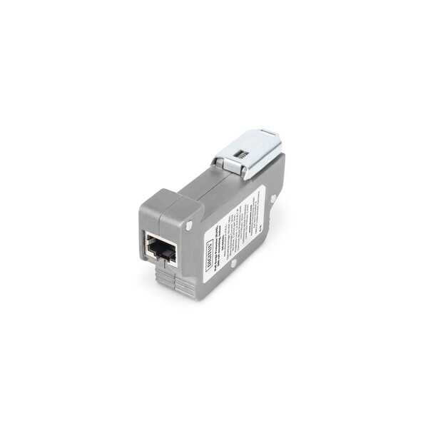DIGITUS PoE Überspannungsschutz (RJ45), DIN-Schienenmontage, Indoor