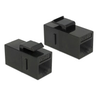 Delock 86381, Abgewinkelt, Schwarz, RJ-45, RJ-45,...