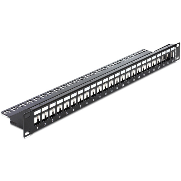 Delock 43277, Schwarz, Rackeinbau, 1U, 482 mm, 92 mm, 44 mm