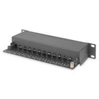 DIGITUS CAT 6, Klasse E Patch Panel, geschirmt, schwarz