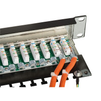 Lindy 25990, RJ-45, Schwarz, Rackeinbau, 1U, 480 mm, 45 mm
