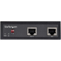 StarTech.com Industrieller Gigabit PoE Splitter - 90W Hochgeschwindigkeits Power-over-Ethernet PoE +++ -Splitter - 12-48V DC Splitter 802.3bt - LAN/RJ45 Ultra PoE auf DC Adapter - -40C bis +75C, Gigabit Ethernet, 10,100,1000 Mbit/s, 10/100/1000Base-T(X),