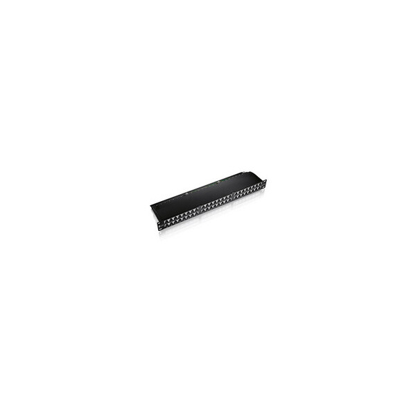 Equip 48-Port Cat.6 Geschirmtes Patch Panel, Schwarz, RJ-45, Gold, Cat6, Schwarz, Rackeinbau, 1U