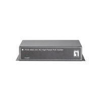 LevelOne 24V AC High-Power PoE Splitter, IEEE 802.3x, 10/100Base-T, Cat5, Schwarz, Voll, Halb, Leistung