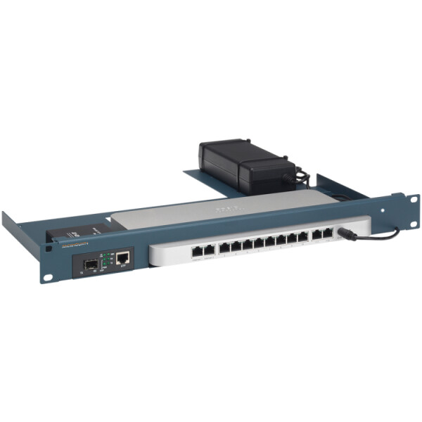 Rackmount.IT RM-CI-T14-MC, Montageschelle, Blau, 1U, Cisco Meraki MX68, Cisco Meraki MX68W, Cisco Meraki MX68CW, 482 mm, 217 mm