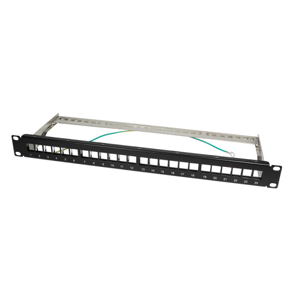 LogiLink NK4042, Schwarz, Metall, Rackeinbau, 1U, RoHS, CE, 482 mm
