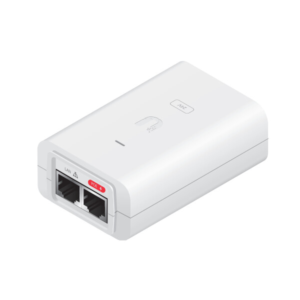 Ubiquiti POE-24-30W-G-WH, Gigabit Ethernet, 10,100,1000 Mbit/s, Weiß, CE, FCC, IC, UL, 24 V, 30 W