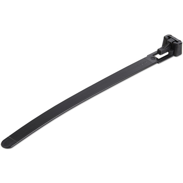 StarTech.com Kabelbinder - 127x7 mm, wiederverwendbar, lösbare Nylonbinder, 22 kg Zugfestigkeit, Innen- und Außenbereich, 94V-2/UL, schwarz, 100 Stück, Lösbarer Kabelbinder, Nylon, Kunststoff, Schwarz, 3 cm, V2, -40 - 85 °C