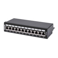 Intellinet 12-Port Cat6a Patchpanel, geschirmt, Desktop,...