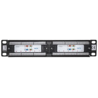 Intellinet 10" 12-Port Cat6 Patchpanel, UTP, 10", 1 HE, schwarz, RJ-45, U/UTP (UTP), Schwarz, Rackeinbau, 1U, 254 mm