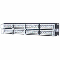 Intellinet 48-Port Cat5e Patchpanel, UTP, 19", 2 HE, IEEE 802.3, IEEE 802.3ab, IEEE 802.3u, Schnelles Ethernet, Gigabit Ethernet, RJ-45, Gold, Cat5e, U/UTP (UTP)