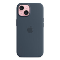 Apple iPhone 15 Silikon Case mit MagSafe – Sturmblau, Cover, Apple, iPhone 15, 15,5 cm (6.1"), Navy