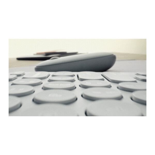 Logitech Pebble Keys 2 K380s, Mini, Kabellos, RF Wireless + Bluetooth, Scherenschalter, QWERTY, Pink