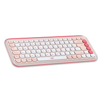 Logitech 920-013142, Kabellos, Bluetooth, Scherenschalter, QWERTY, Pink, Weiß, Maus enthalten