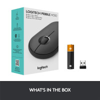 Logitech Pebble M350, Beidhändig, Optisch, RF...