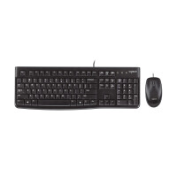 Logitech MK120, Kabelgebunden, USB, QWERTZ, Schwarz, Maus...