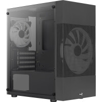 AEROCOOL ADVANCED TECHNOLOGIES Aerocool Atomic Lite, Mini Tower, PC, Schwarz, micro ATX, Mini-ITX, ABS, SPCC, Stahl, 15,8 cm