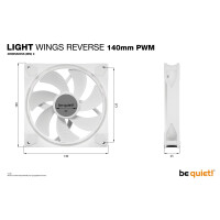 Be Quiet! Light Wings 140 mm PWM Reverse White,...