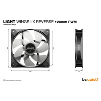Be Quiet! Light Wings LX 120 mm PWM Reverse Black,...