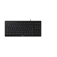 Cherry STREAM KEYBOARD TKL, Kabelgebunden, USB, Scherenschalter, QWERTY, Schwarz