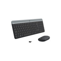 Logitech MK470, Volle Größe (100%), Kabellos, RF Wireless, Graphit, Maus enthalten