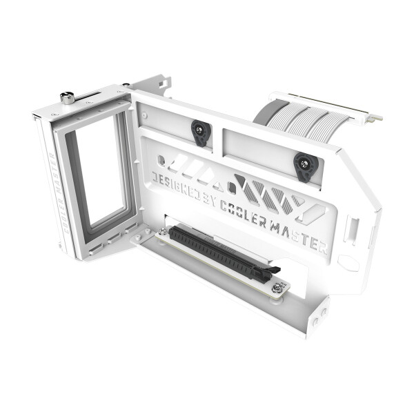 Cooler Master Gaming MCA-U000R-WFVK03, Universal, Grafikkartenhalter, ABS, Stahl, Polypropylen (PP), Messing, Nickel, Thermoplastisches Elastomer (TPE), Polyethylen, Grau, Weiß, 1 Stück(e), 16,5 cm