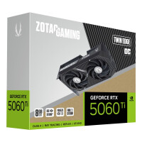 ZOTAC GAMING GeForce RTX 5060 Ti Twin Edge OC, GeForce RTX 5060 Ti, 8 GB, GDDR7, 128 Bit, 7680 x 4320 Pixel, PCI Express x8 5.0