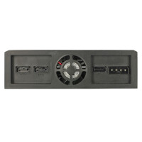 Delock 47230, 13,3 cm (5.25 Zoll), SATA III, Schwarz, Aluminium, 146,2 mm, 149,7 mm