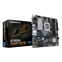 Gigabyte B760M D3HP WIFI6 Mainboard – Unterstützt Intel Core Prozessoren der 14. Generation, digitales 4+1+1 Phasen VRM, bis zu 5600 MHz DDR5, 2x PCIe 4.0 M.2, Wi-Fi 6, GbE LAN, USB 3.2 Gen 1, Intel, LGA 1700, Intel® Celeron®, Intel Core i3 12th Gen, Inte