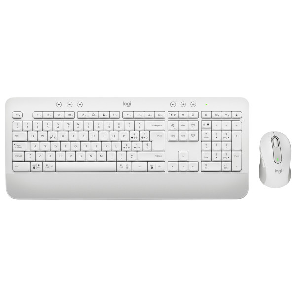 Logitech 920-011024, Kabellos, Bluetooth, Membran Key Switch, QWERTY, Weiß, Maus enthalten