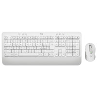 Logitech 920-011024, Kabellos, Bluetooth, Membran Key Switch, QWERTY, Weiß, Maus enthalten