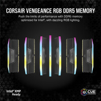 Corsair Vengeance RGB CMH32GX5M2B6000C38, 32 GB, 2 x 16 GB, DDR5, 6000 MHz, 288-pin DIMM