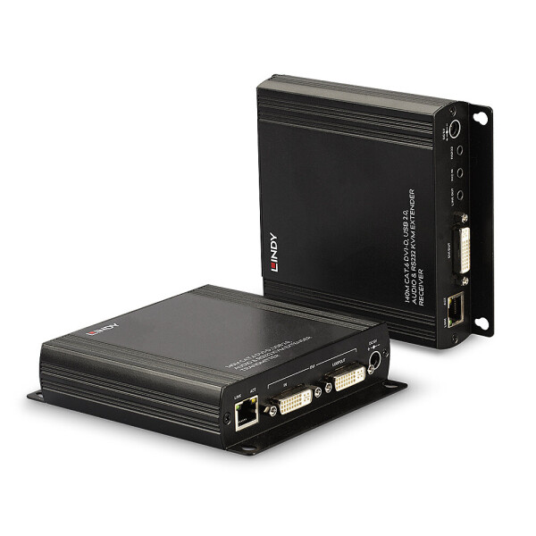 Lindy 39245, Sender und Empfänger, Kabelgebunden, 140 m, Cat6, 60 Hz, Schwarz